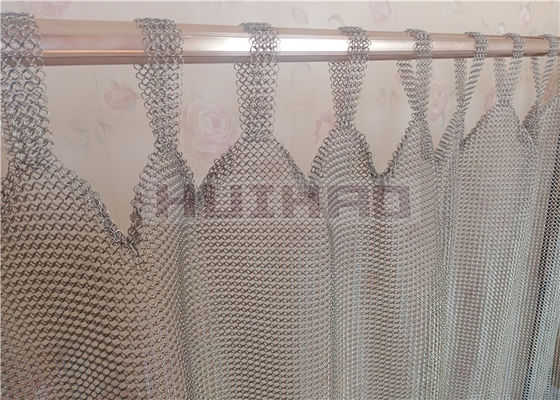 Stainless Steel Ready To Hang Chainmail Curtain 0.8x7mm For Architecture Decoration