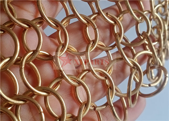 Design And Manufacture Metal Mesh Curtain With Stainless Steel Rings