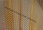 1.2mm Wire Alumium Metal Mesh Drapery 5x5mm With Gold Color For Room Decoration