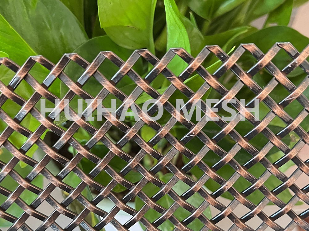 Popular Cabinets Decorative Wire Mesh Made In Stainless Steel Flat Wire
